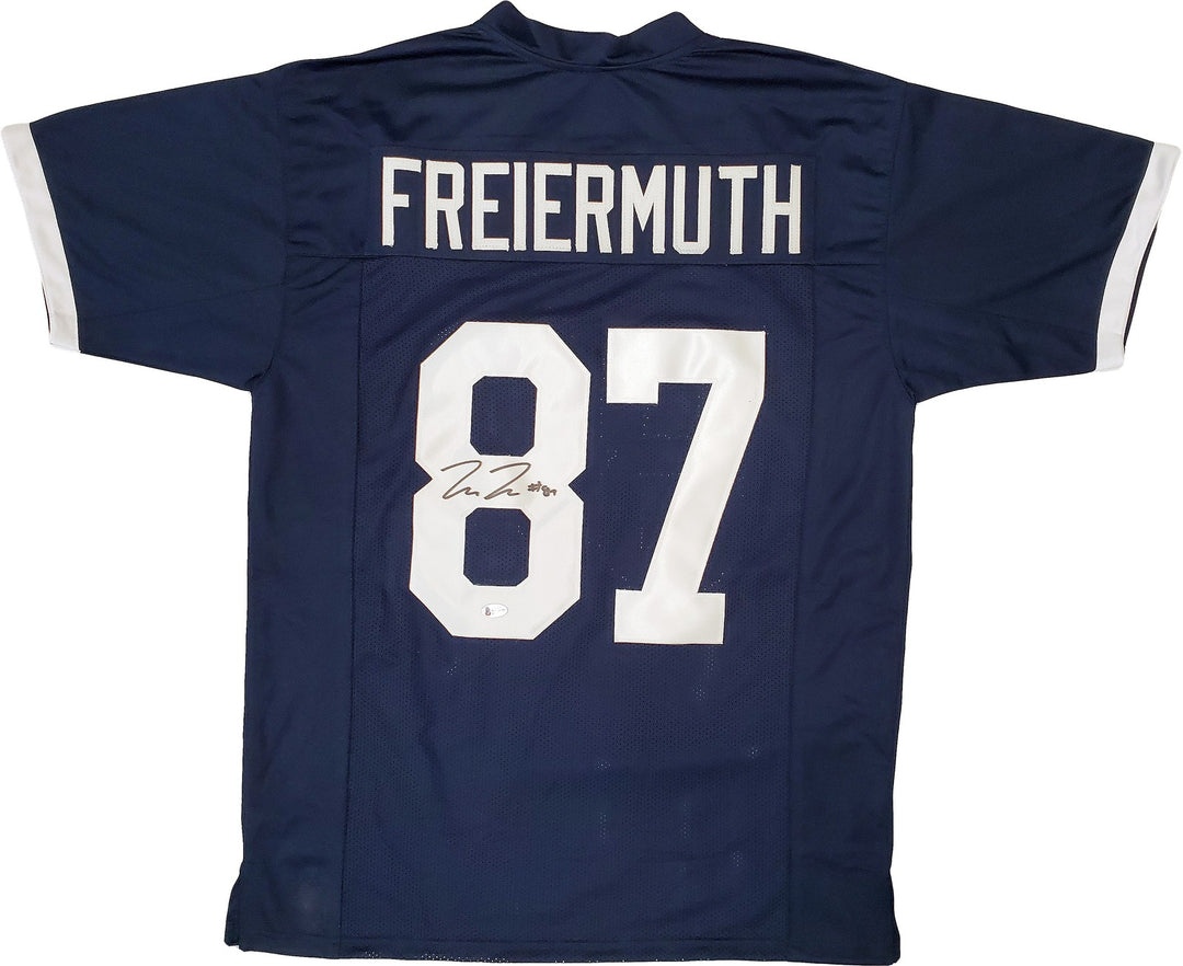 Penn State Nittany Lions Pat Freiermuth Autographed Signed Blue Jersey Beckett