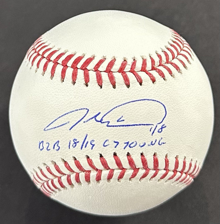 Jacob deGrom Signed Official MLB Baseball B2b 18 19 Cy Young Auto /48 Fanatics
