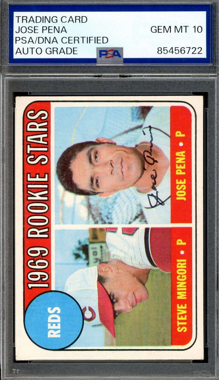 Jose Pena Gem Mint 10 PSA DNA Signed 1969 Topps Rookie Autograph