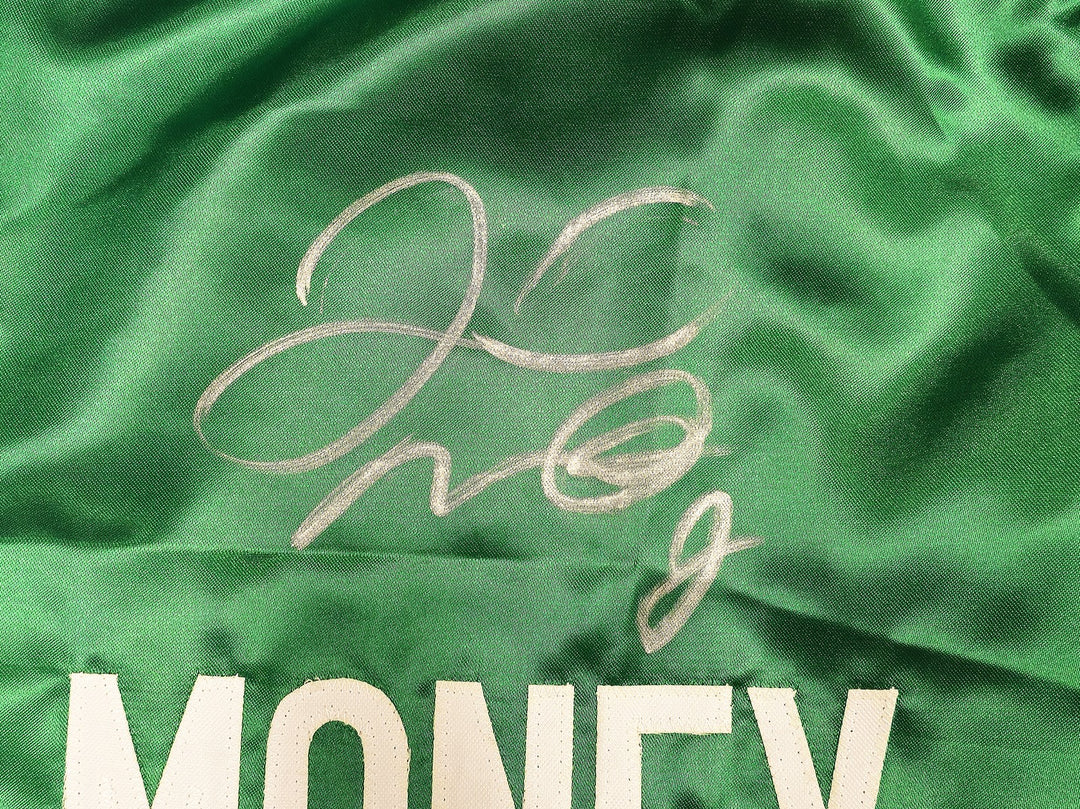 Floyd Mayweather Jr. Autographed Signed Green Boxing Trunks Beckett Witness