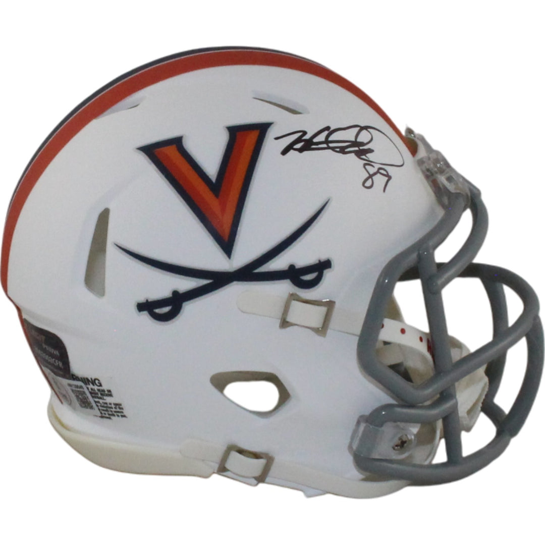 Heath Miller Autographed Virginia Cavaliers Mini Helmet Beckett Witness 55042
