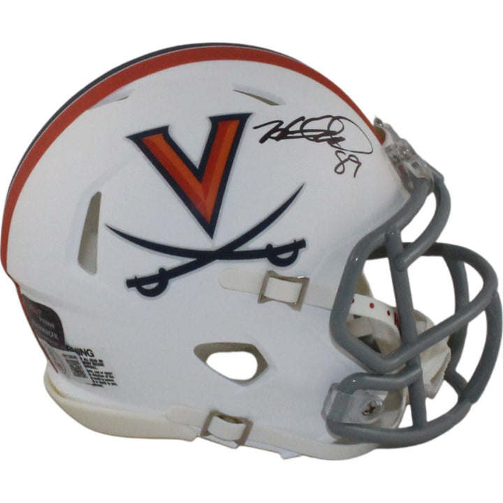 Heath Miller Autographed Virginia Cavaliers Mini Helmet Beckett Witness 55042