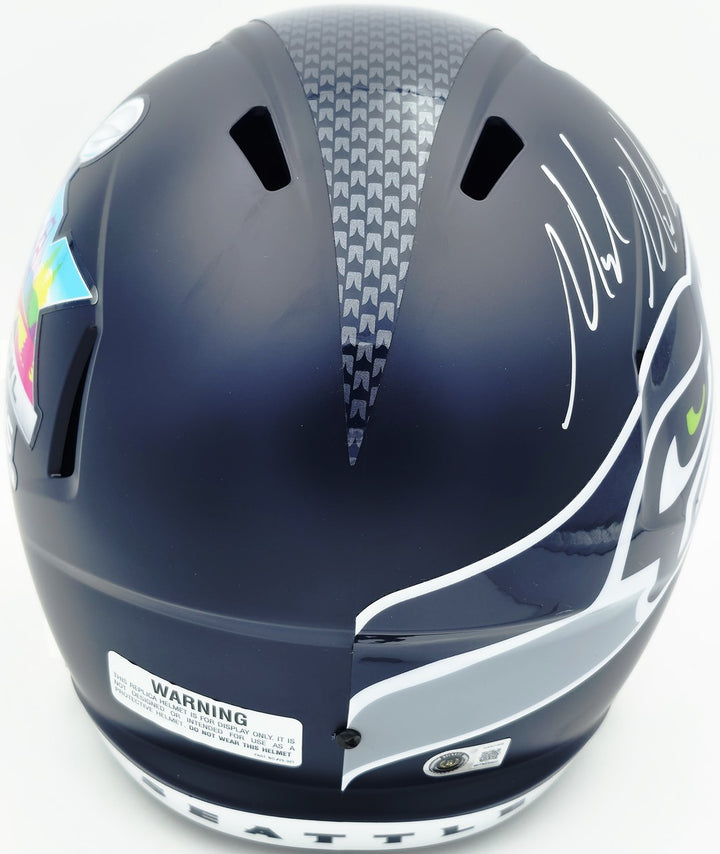 Mike Macdonald Signed Seahawks SB LX Full Size Replica Helmet BAS