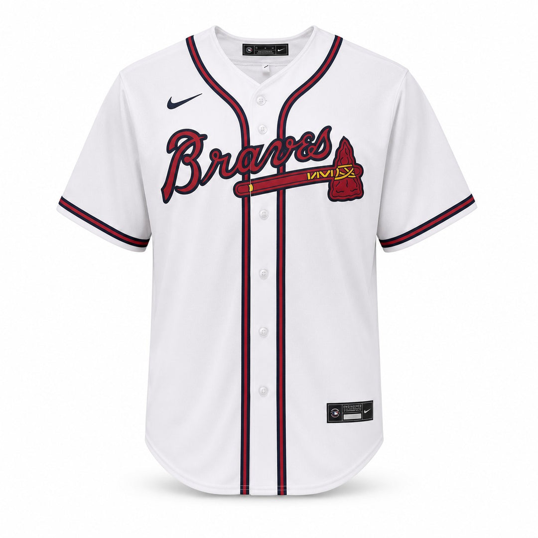 Atlanta Braves John Smoltz Signed White Nike Jersey Size XL Beckett BAS QR