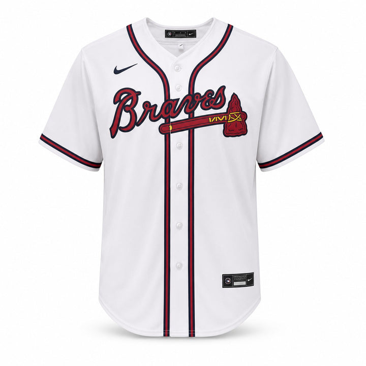 Atlanta Braves John Smoltz Signed White Nike Jersey Size XL Beckett BAS QR