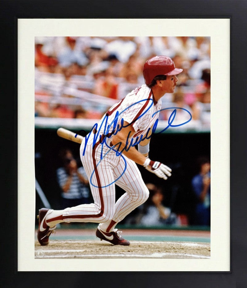 Mike Schmidt signed Phillies 8x10 Photo minor dings Framed- Scoreboard COA