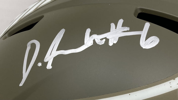 Devonta Smith Signed Eagles FS Salute To Service Speed Replica Helmet Fanatics