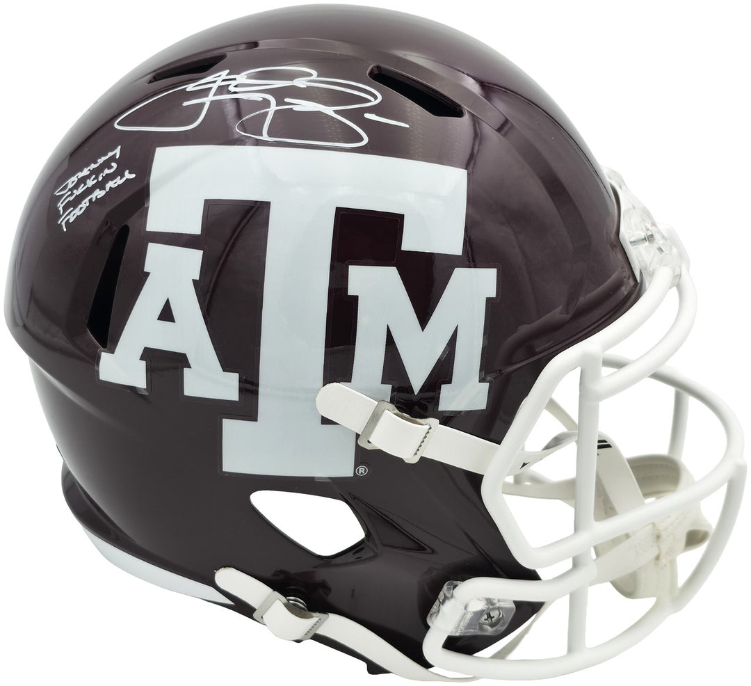 Johnny Manziel Texas A&M Aggies Signed Replica Speed FS Helmet Beckett BAS