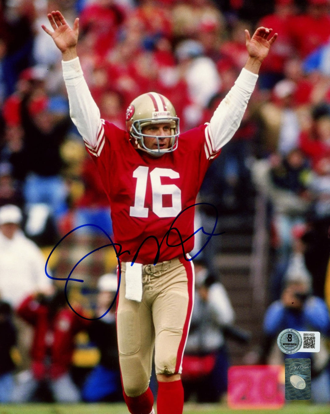 Joe Montana Signed Framed 8x10 Photo San Francisco 49ers Beckett BAS QR