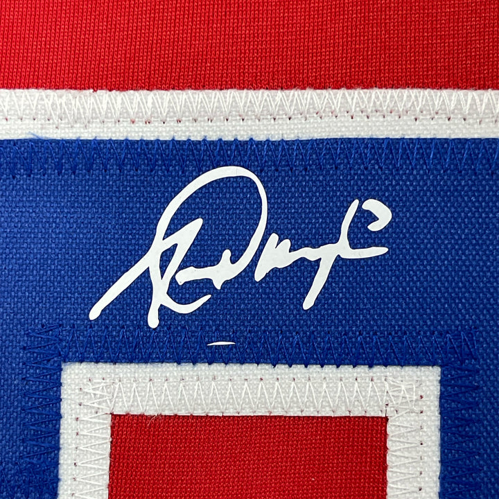 Framed Facsimile Autographed Alex Morgan 33x42 USA Red Reprint Laser Auto Jersey