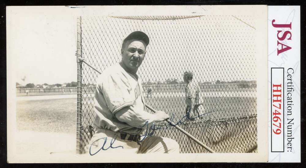 Al Todd JSA Cert Signed  Vintage Original 3x5 Photo Autograph