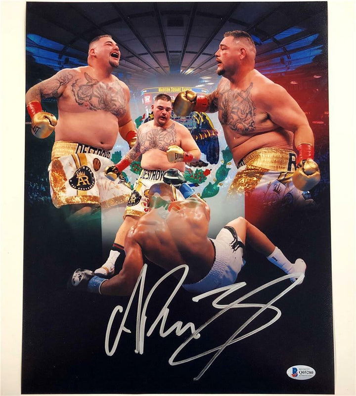Mexican Andy Ruiz Jr autograph signed 11x14 Photo Collage A ~ Beckett BAS COA
