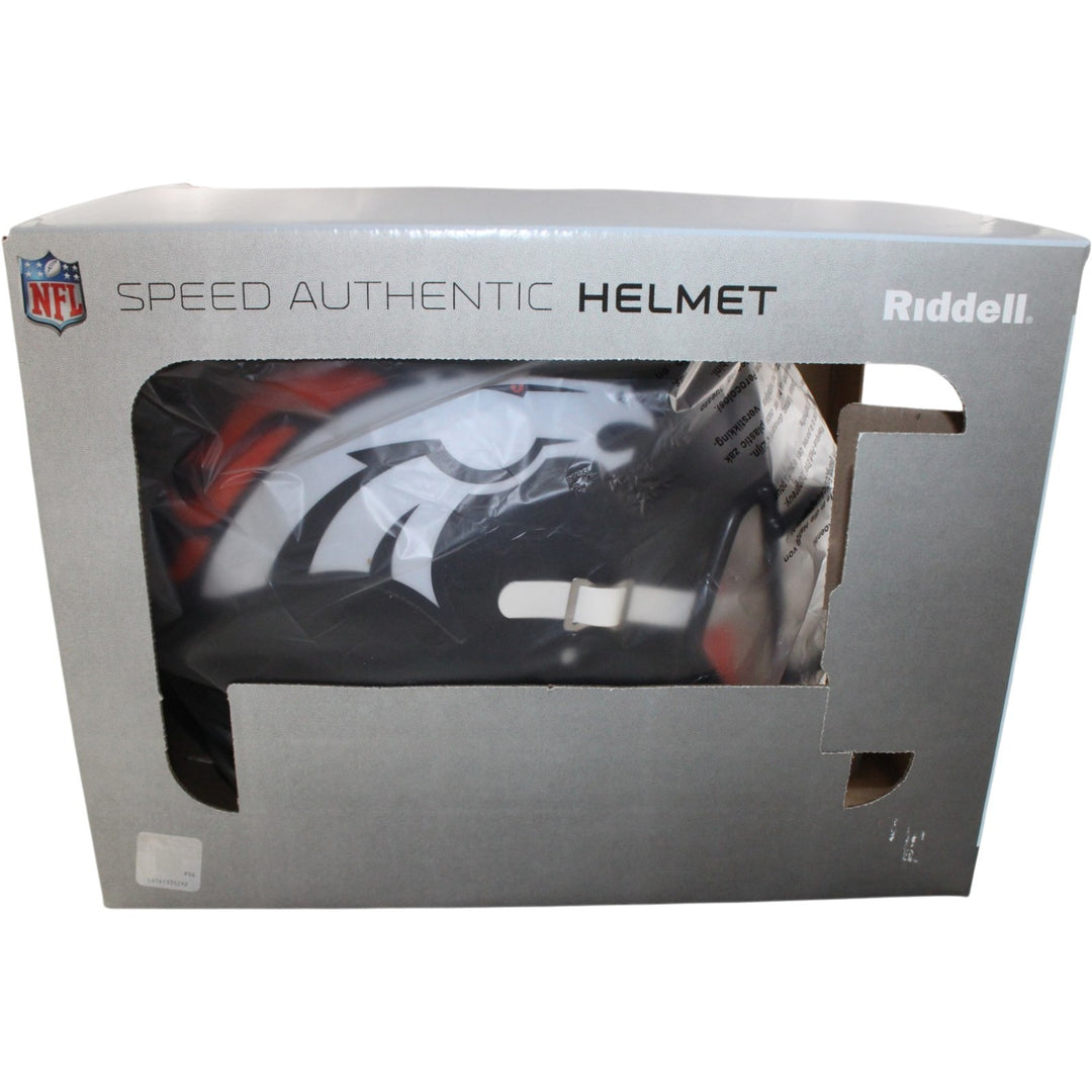 Bo Nix Autographed/Signed Denver Broncos Authentic Helmet Beckett Witness 56437