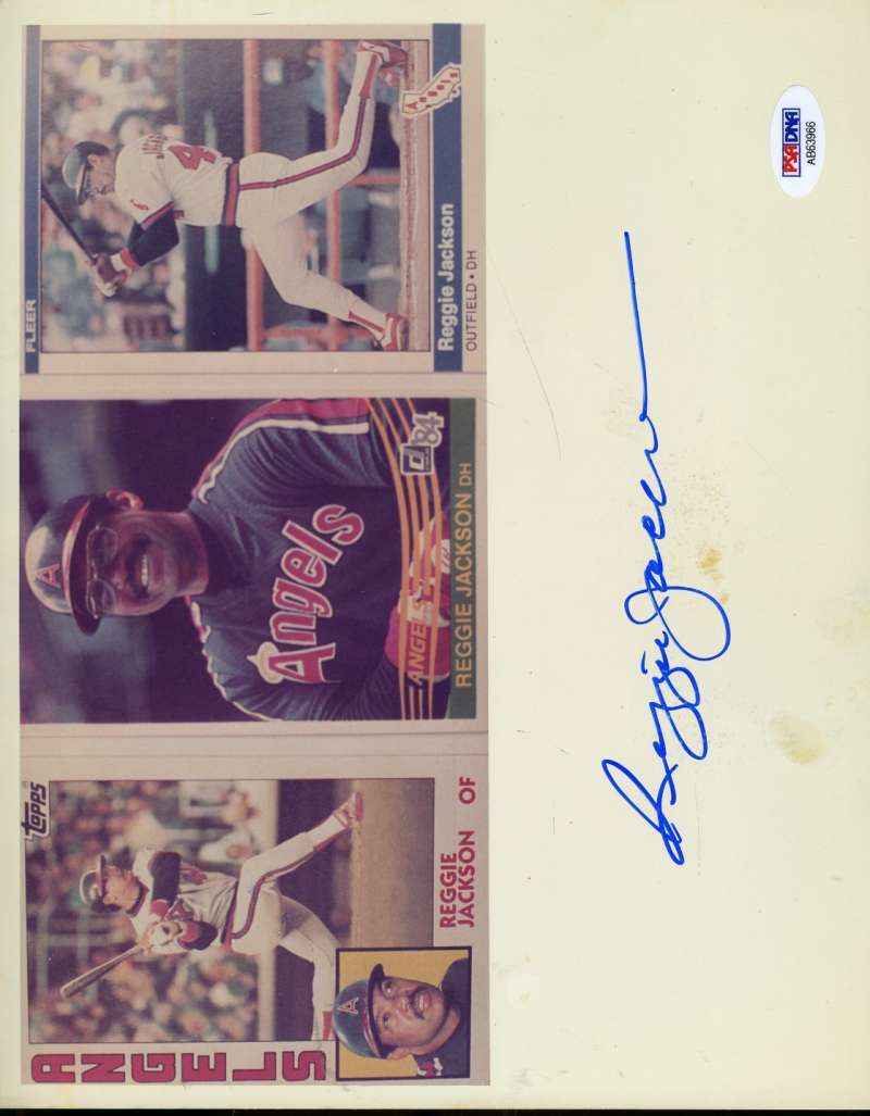 Reggie Jackson Angels Psa/dna Signed Cert 8x10 Photo Authentic Autograph