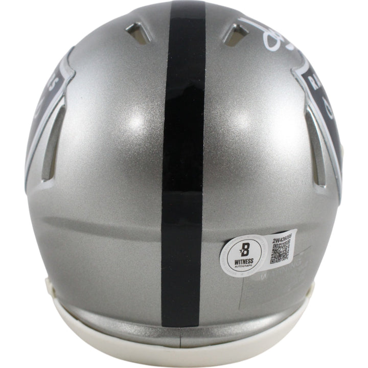 Howie Long Autographed/Signed Las Vegas Raiders Flash Mini Helmet Beckett 49658