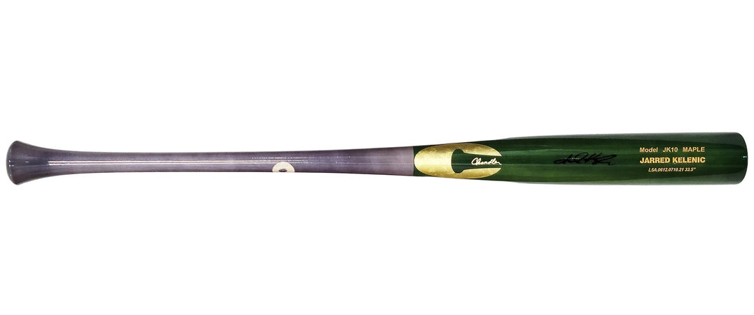 Jarred Kelenic Auto Signed Green Chandler Game Model Bat Atlanta Braves Beckett