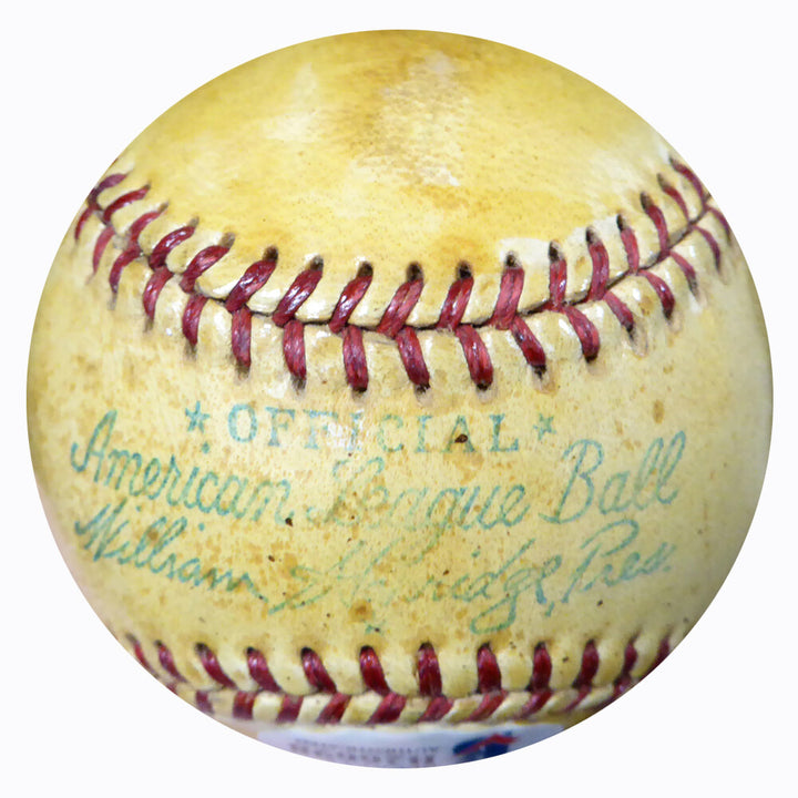 Al A.B. Hermann Auto Signed Official AL Harridge Baseball Braves Vintage Beckett