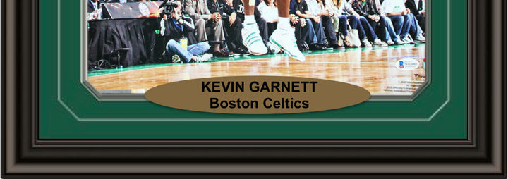 Kevin Garnett Signed & Framed Boston Celtics 16X20 Photo COA Fanatics Autograph