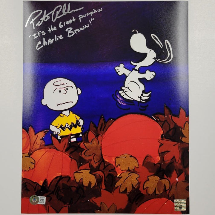 Peter Robbins signed It's the Great Pumpkin 11x14 photo Charlie Brown ~ BAS Holo