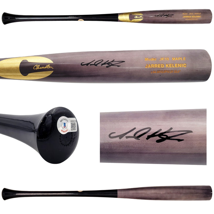 Jarred Kelenic Signed Gray Chandler Game Model Bat Atlanta Braves Beckett