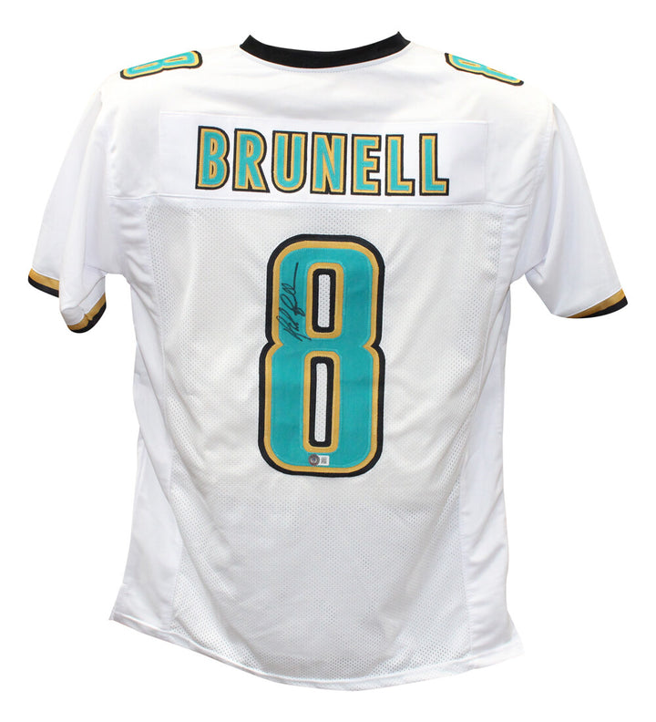 Mark Brunell Autographed/Signed Pro Style White XL Jersey BAS 40271