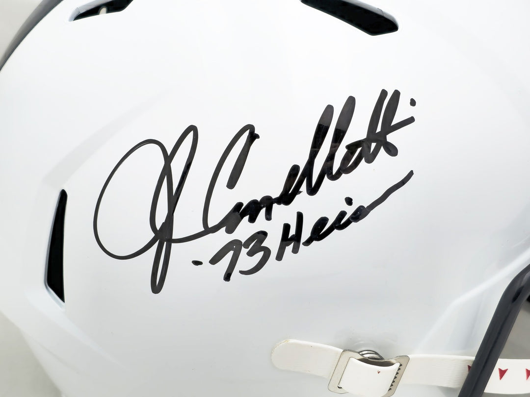 John Cappelletti Auto Penn State Nittany Lions White FS Rep Helmet Heisman JSA