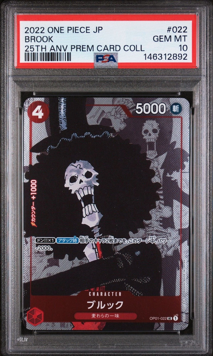 Graded 2022 One Piece JP Brook 022 OP01 Trading Card Game PSA 10 Gem Mint