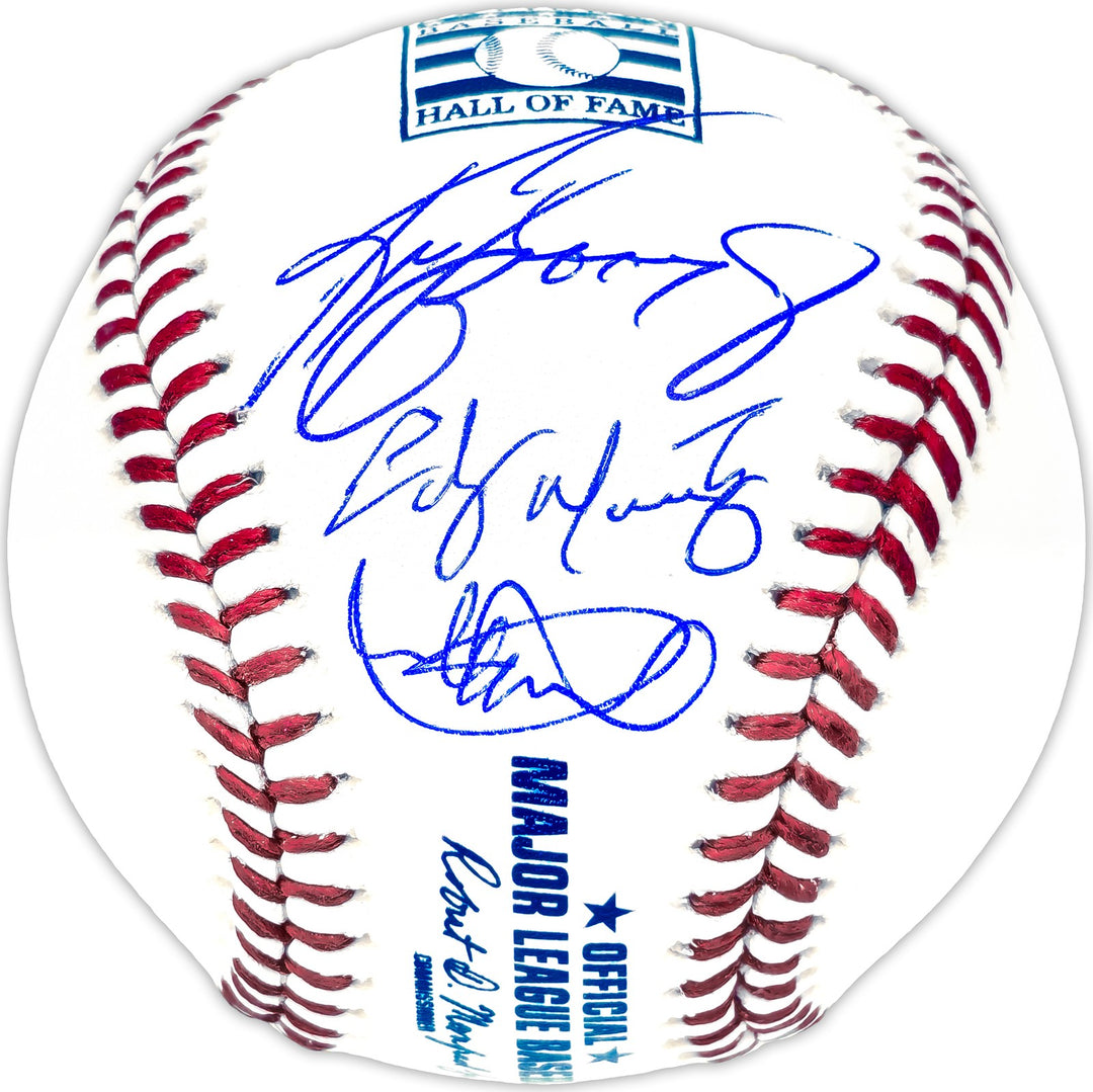 Ken Griffey Jr. Ichiro Suzuki Edgar Martinez Auto HOF Logo Baseball Mariners BAS