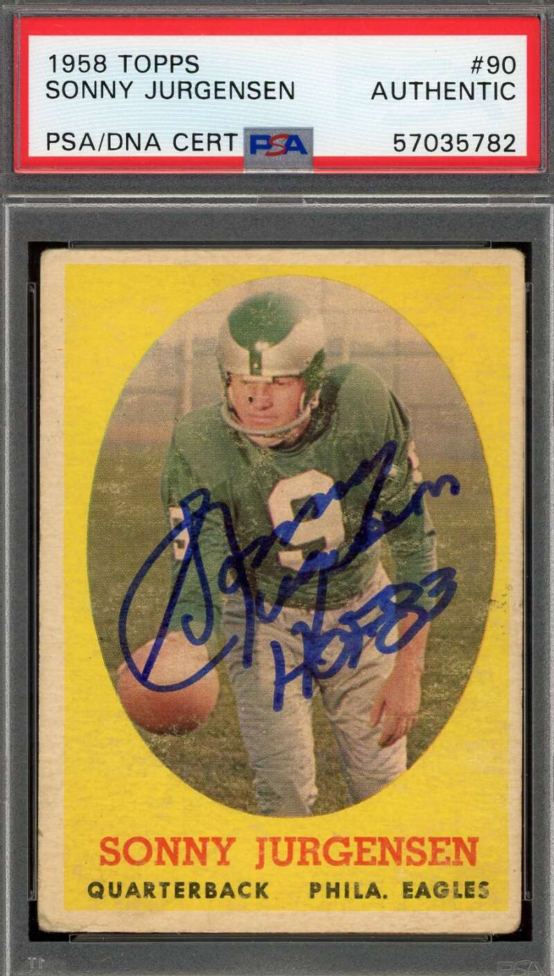 Sonny Jurgensen PSA DNA Signed 1958 Topps Rookie Autograph