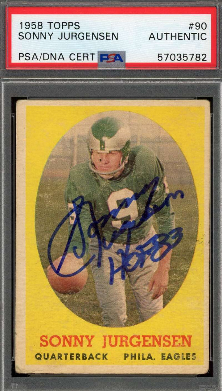 Sonny Jurgensen PSA DNA Signed 1958 Topps Rookie Autograph