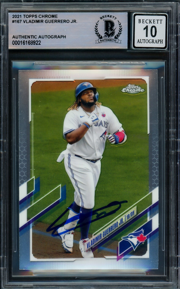 Vladimir Guerrero Jr. Signed 2021 Topps Chrome Card #167 Toronto Blue Jays