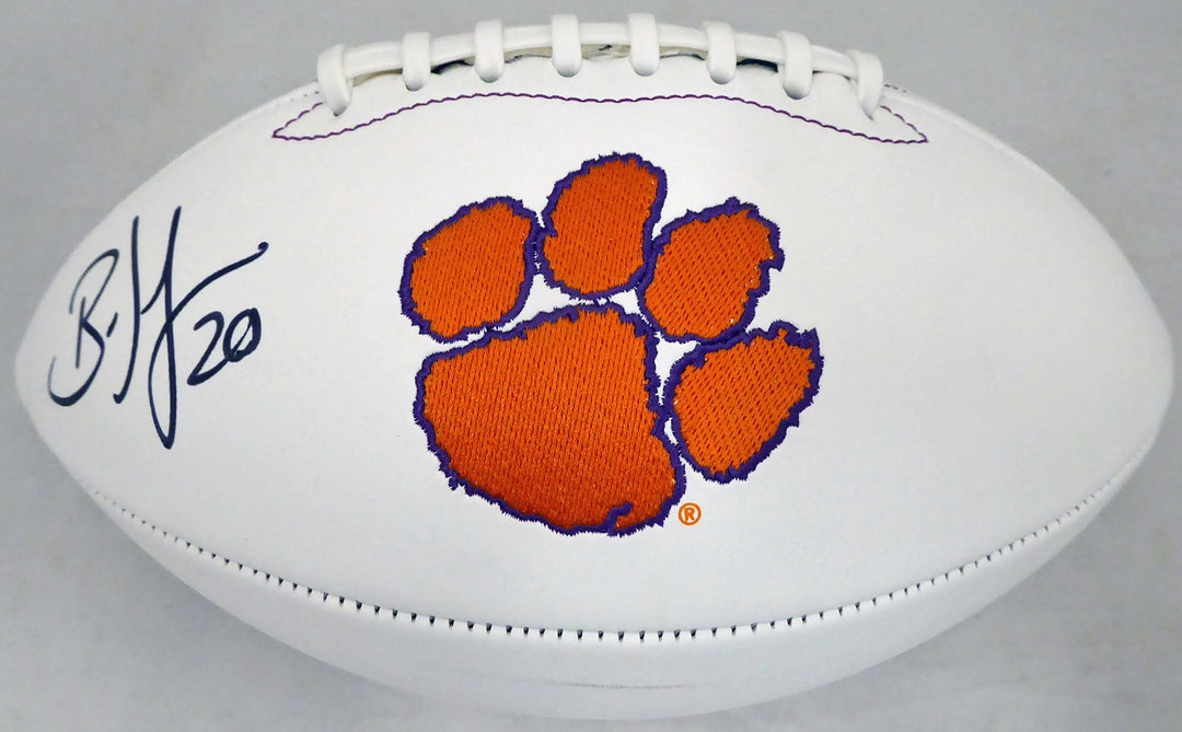 Brian Dawkins Autographed Signed Clemson Tigers White Logo Football Beckett