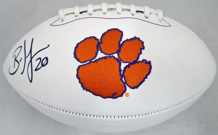 Brian Dawkins Autographed Signed Clemson Tigers White Logo Football Beckett