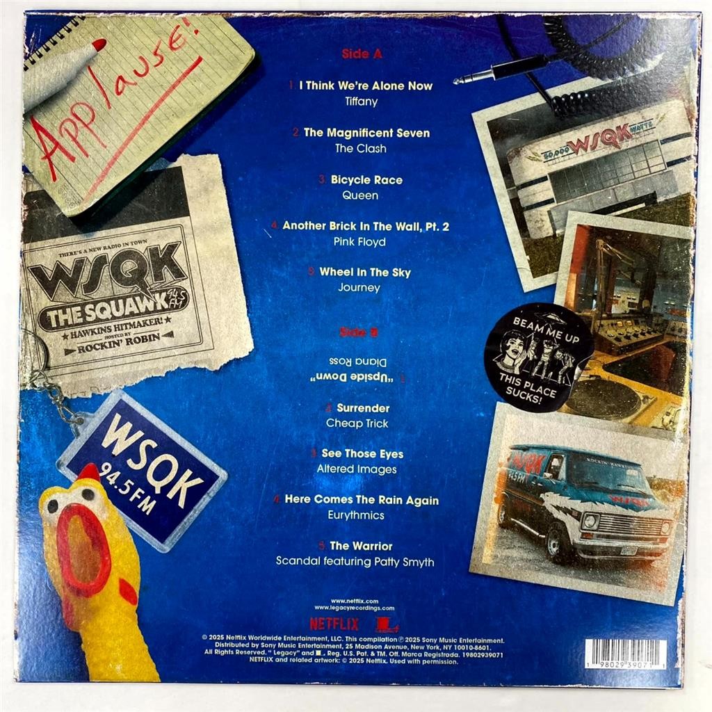 Ross & Matt Duffer signed Stranger Things WSQK Record Vinyl Cover auto (A) ~ JSA