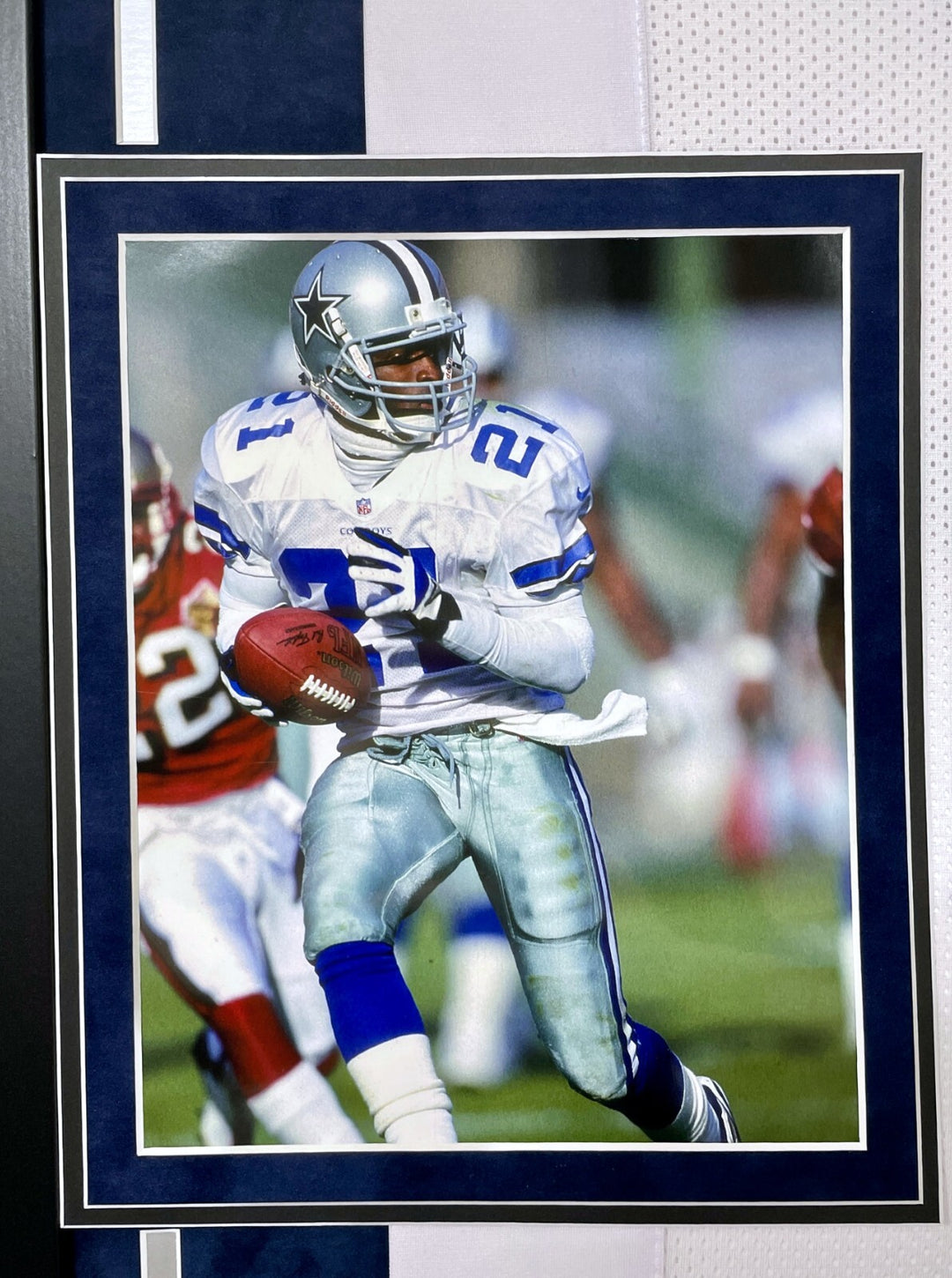 Deion Sanders Autographed Dallas Cowboys Jersey Framed BAS Signed Memorabilia