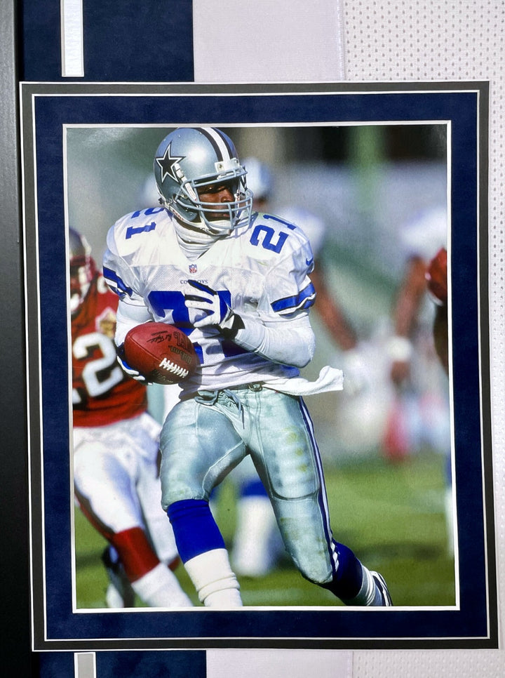 Deion Sanders Autographed Dallas Cowboys Jersey Framed BAS Signed Memorabilia