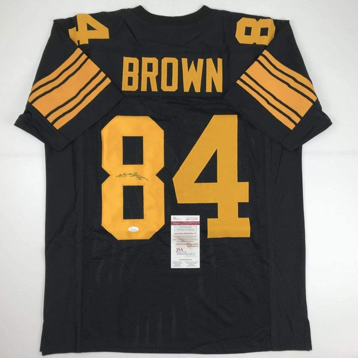 Signed Antonio Brown Pittsburgh Steelers CR Black Jersey JSA COA