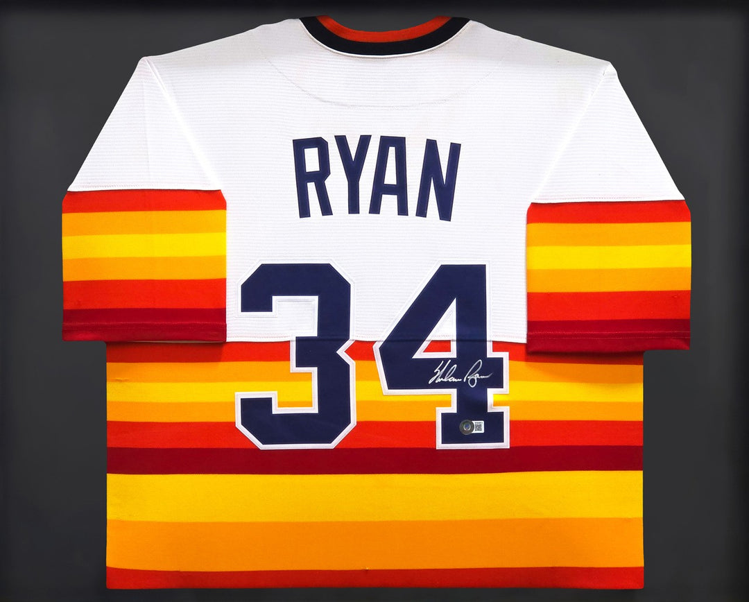 Houston Astros Nolan Ryan Signed Nike Cooperstown Auth Collection Jersey BAS QR