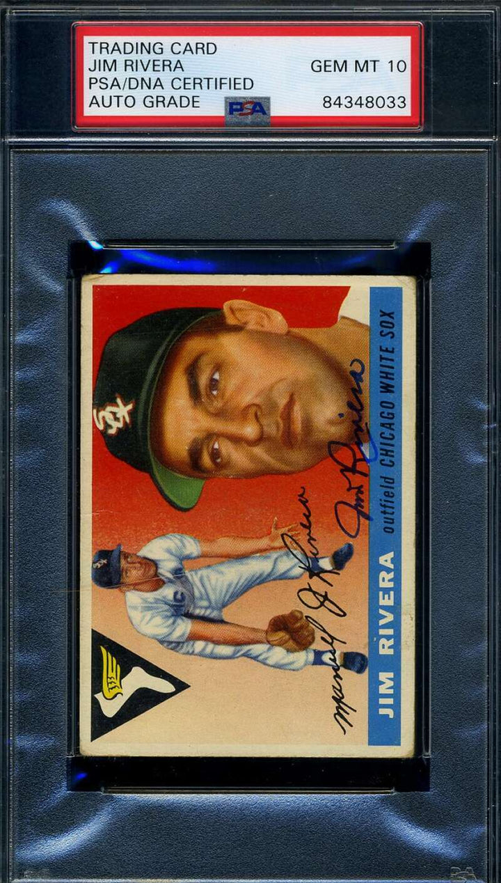 Jim Rivera PSA DNA Gem Mint 10 Signed 1955 Topps Autograph