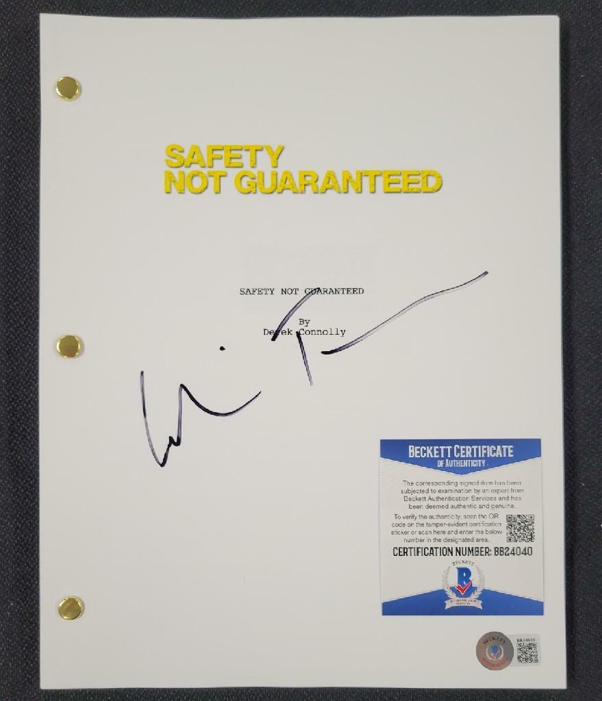 Colin Trevorrow signed Safety Not Guaranteed Movie Script (E) ~ Beckett BAS COA