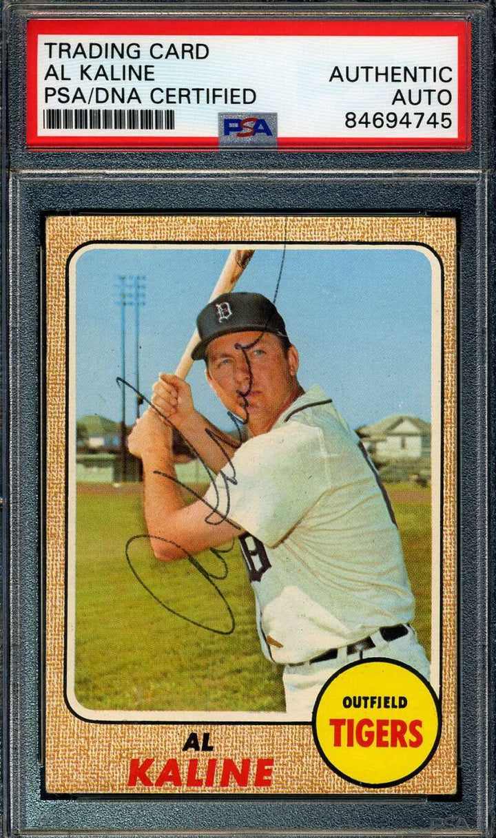 Al Kaline PSA DNA Signed 1968 Topps Autograph
