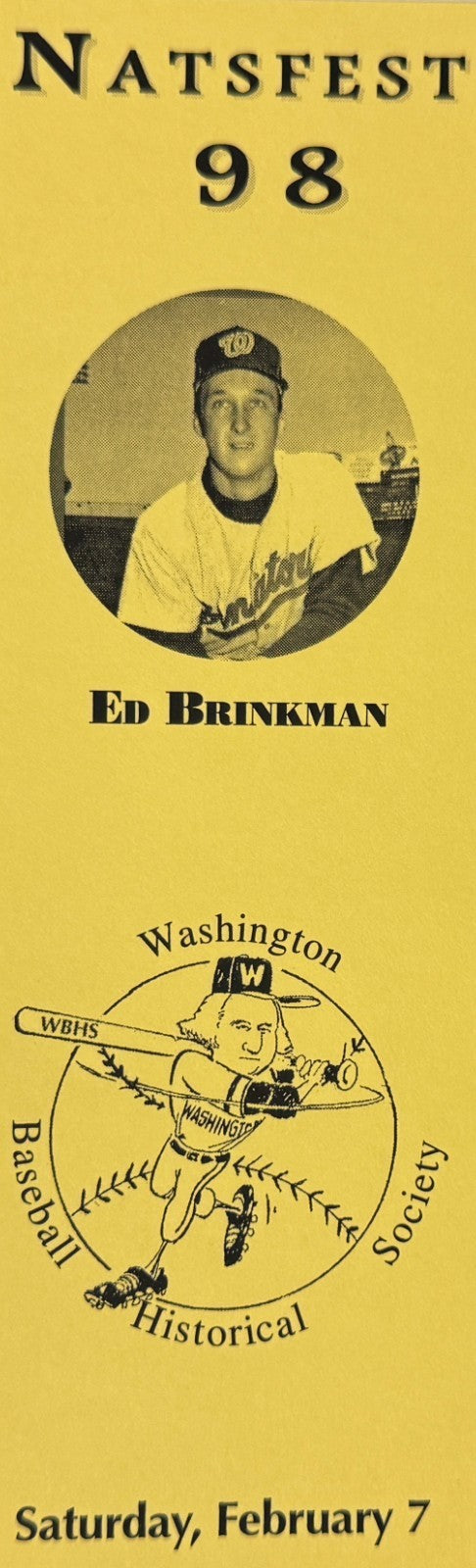 Ed Brinkman signed Washington Senators B&W 8x10 Photo Framed- COA/Show Ticket