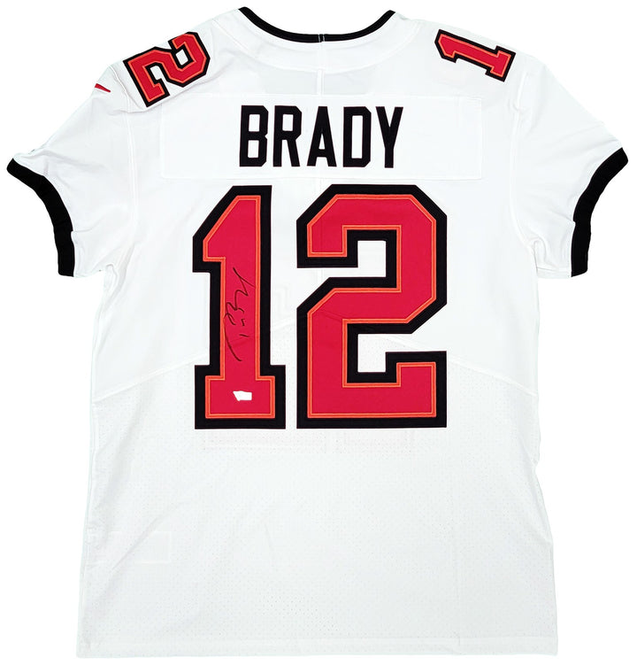 Buccaneers Tom Brady Signed White Nike Elite Jersey Size 44 Fanatics Holo