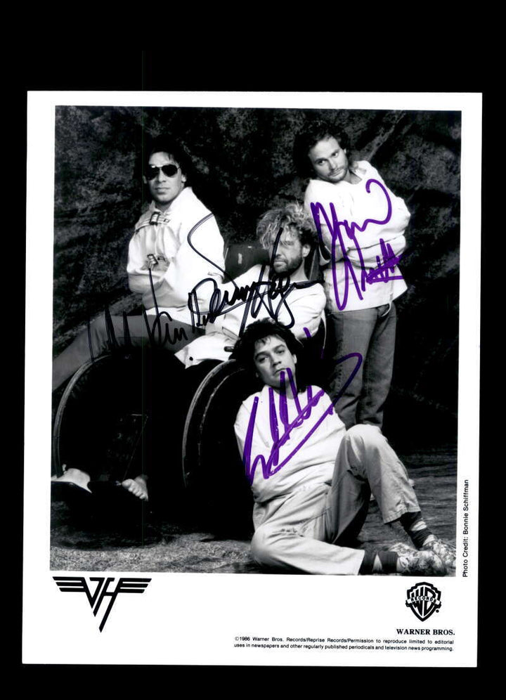 Eddie Alex Van Halen Sammy Hagar Michael Anthony PSA DNA Signed 1986 8x10 Photo