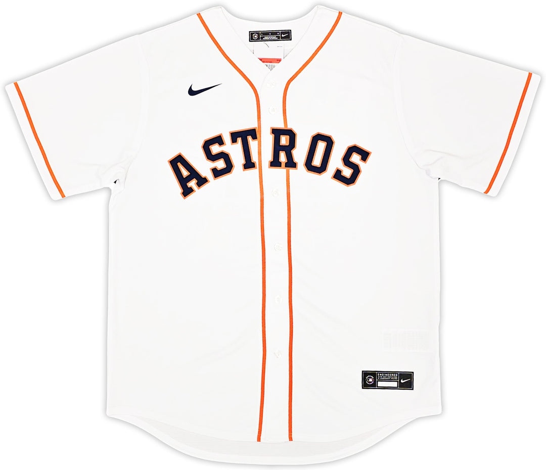 Houston Astros Yordan Alvarez Auto Signed White Nike Jersey Size L Beckett Wit