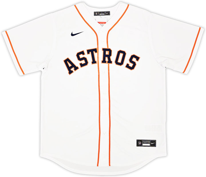 Houston Astros Yordan Alvarez Auto Signed White Nike Jersey Size L Beckett Wit