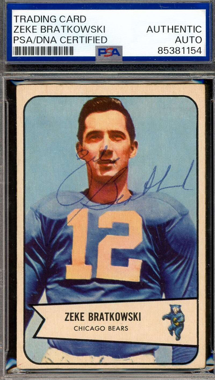 Zeke Bratkowski PSA DNA Vintage Signed 1954 Bowman Rookie Autograph