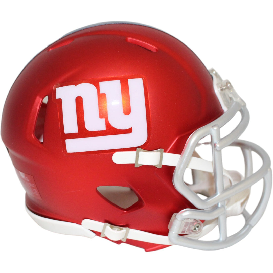 New York Giants Blaze NFL Riddell Mini Helmet 17854