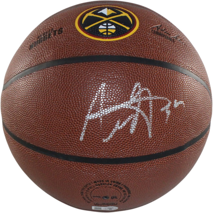 Aaron Gordon Autographed/Signed Denver Nuggets Logo Basketball Beckett 55464