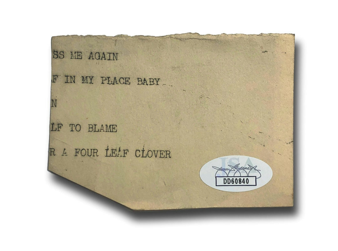Frankie Laine Hand Signed Page Cut JSA COA Autograph Actor Singer